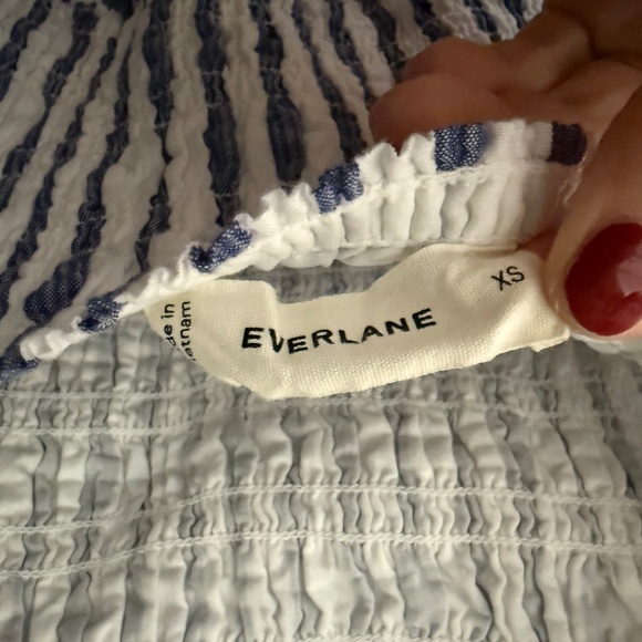 Everlane The Gauze Smock Dress, Striped, BASICALLY NEW! - Picture 3 of 5